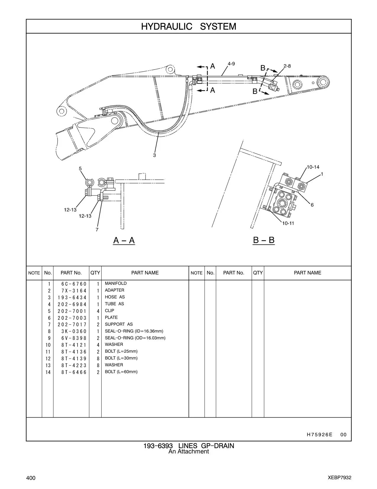 202-7017 SUPPORT AS CAT parts manual diagram