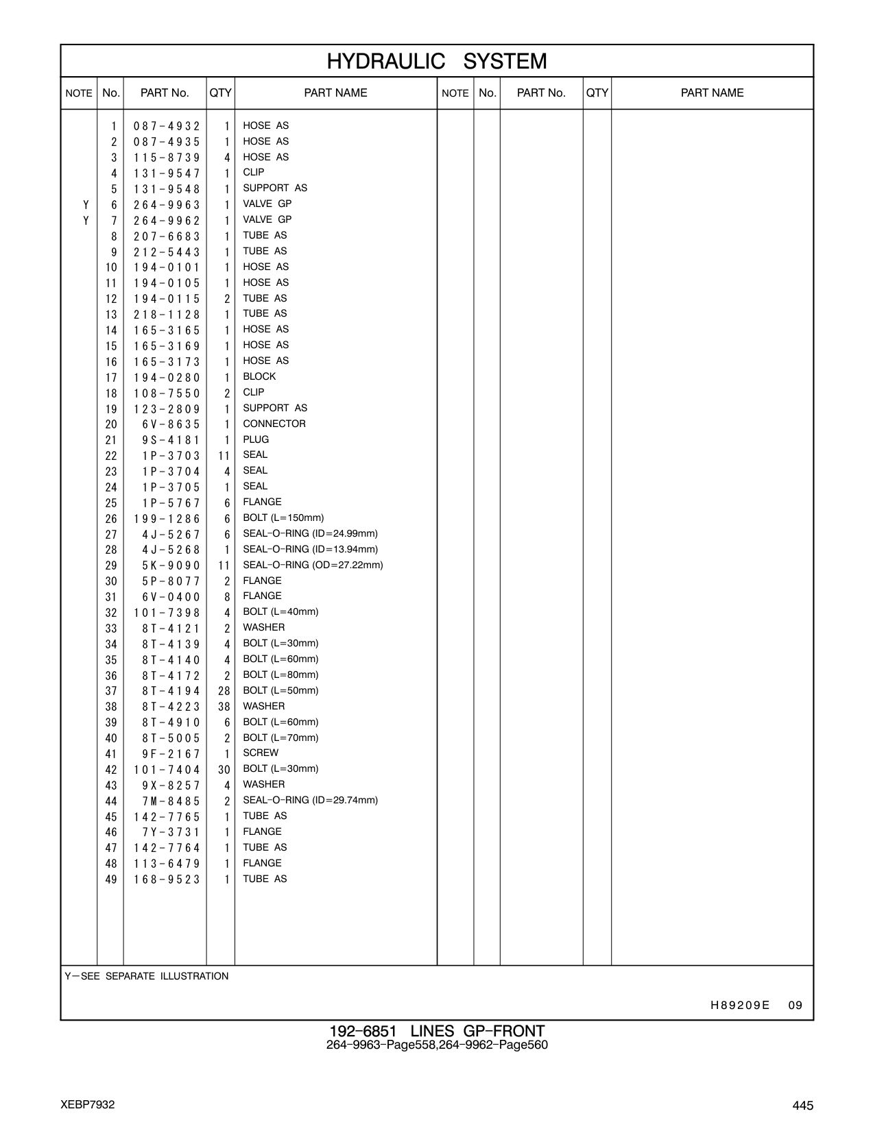 087-4932 HOSE AS CAT parts manual diagram