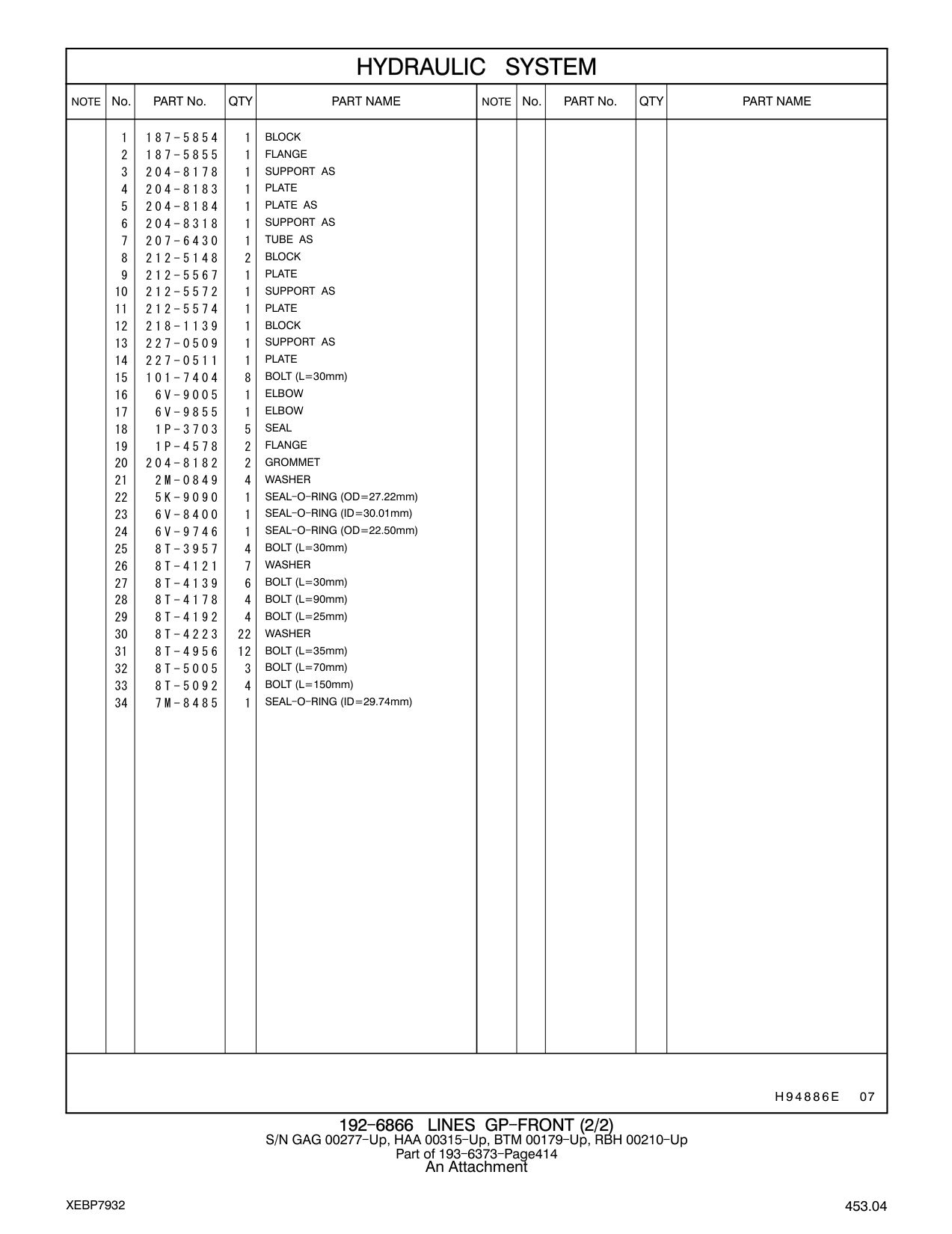 227-0511 PLATE CAT parts manual diagram