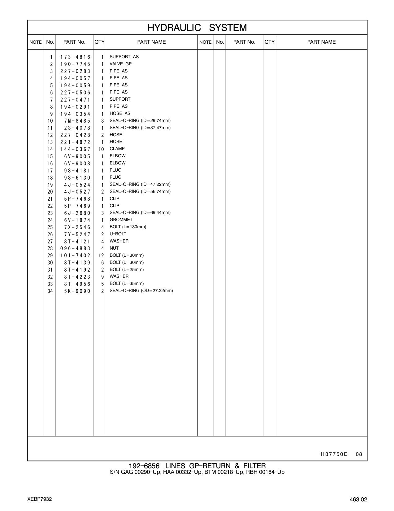 227-0283 PIPE AS CAT parts manual diagram