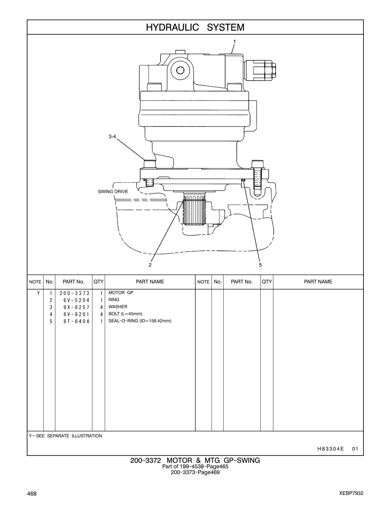 6V-8201 BOLT (L=45mm) CAT parts manual diagram