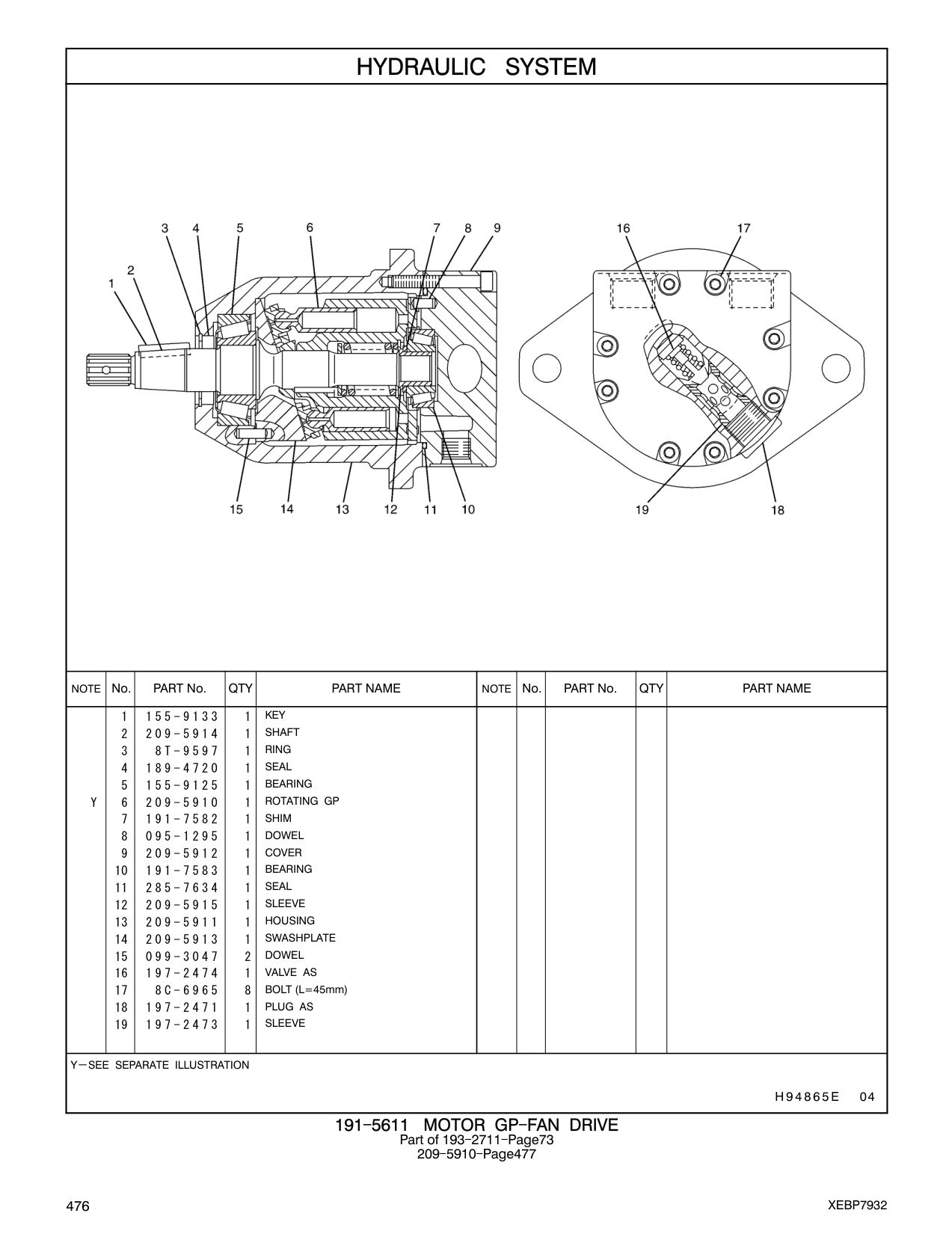 095-1295 DOWEL CAT parts manual diagram