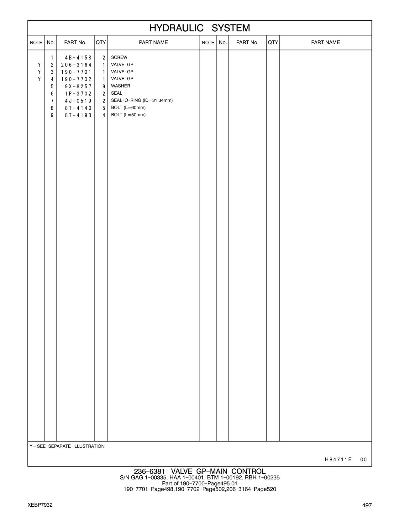 190-7701 VALVE GP CAT parts manual diagram