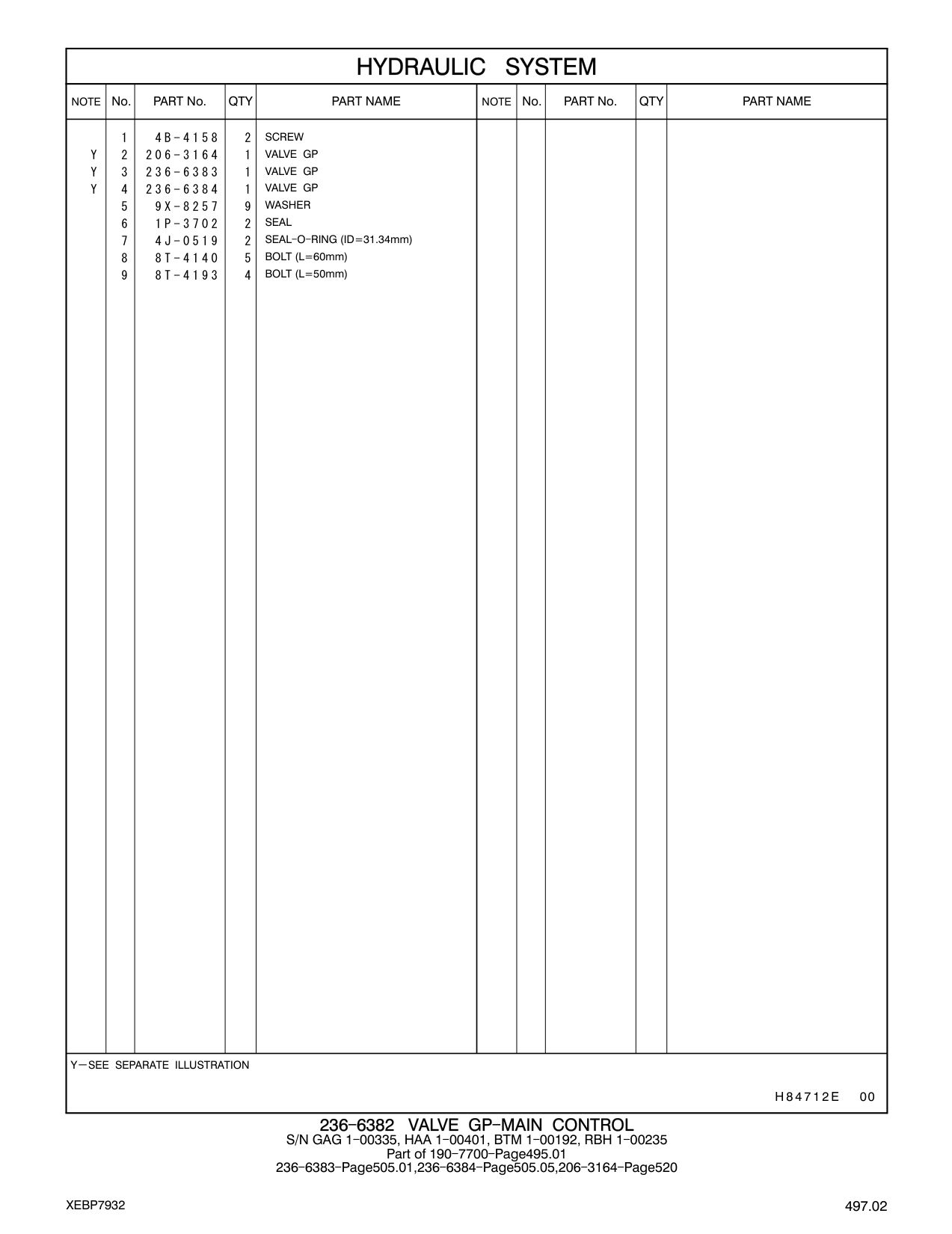 236-6383 VALVE GP CAT parts manual diagram