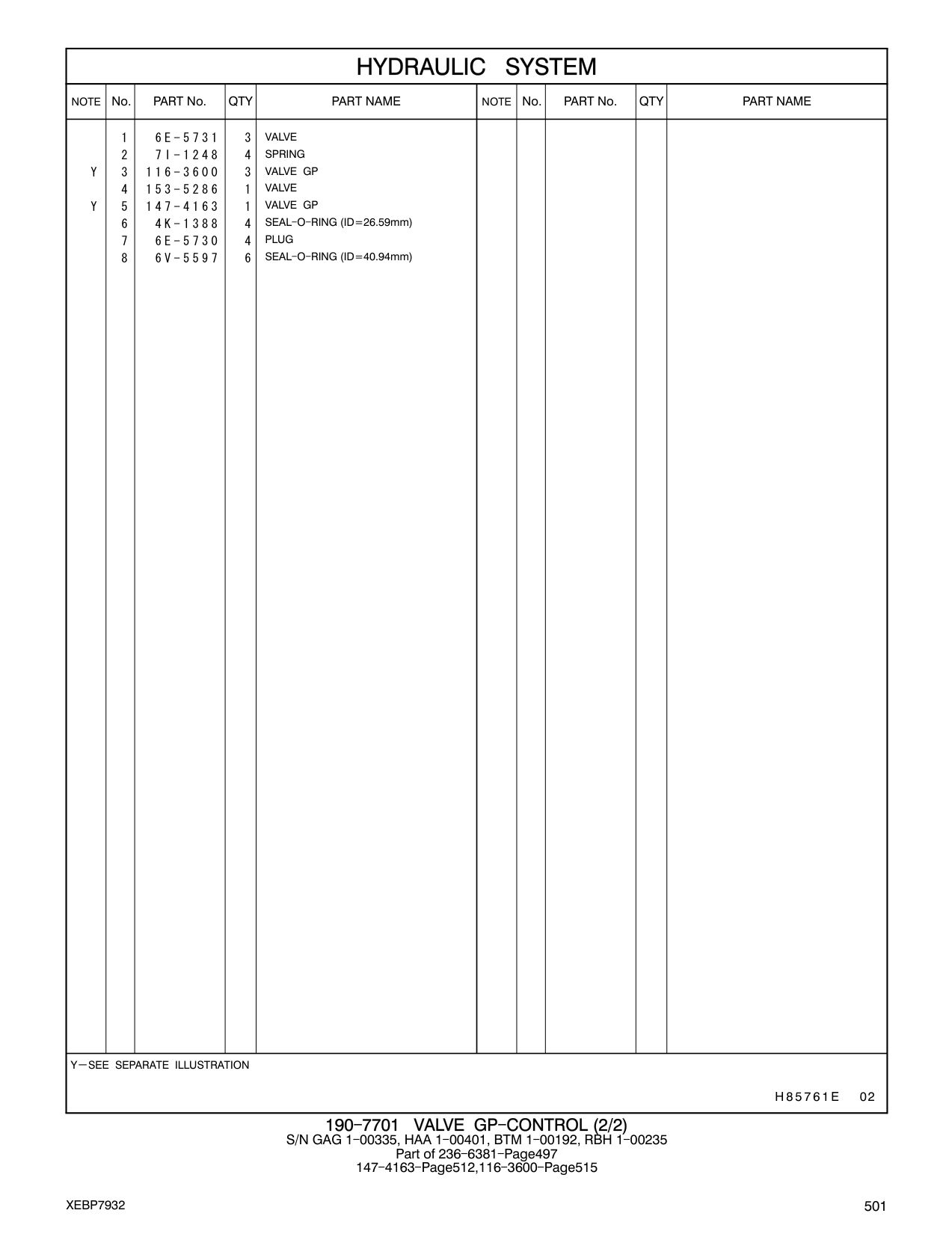 116-3600 VALVE GP CAT parts manual diagram