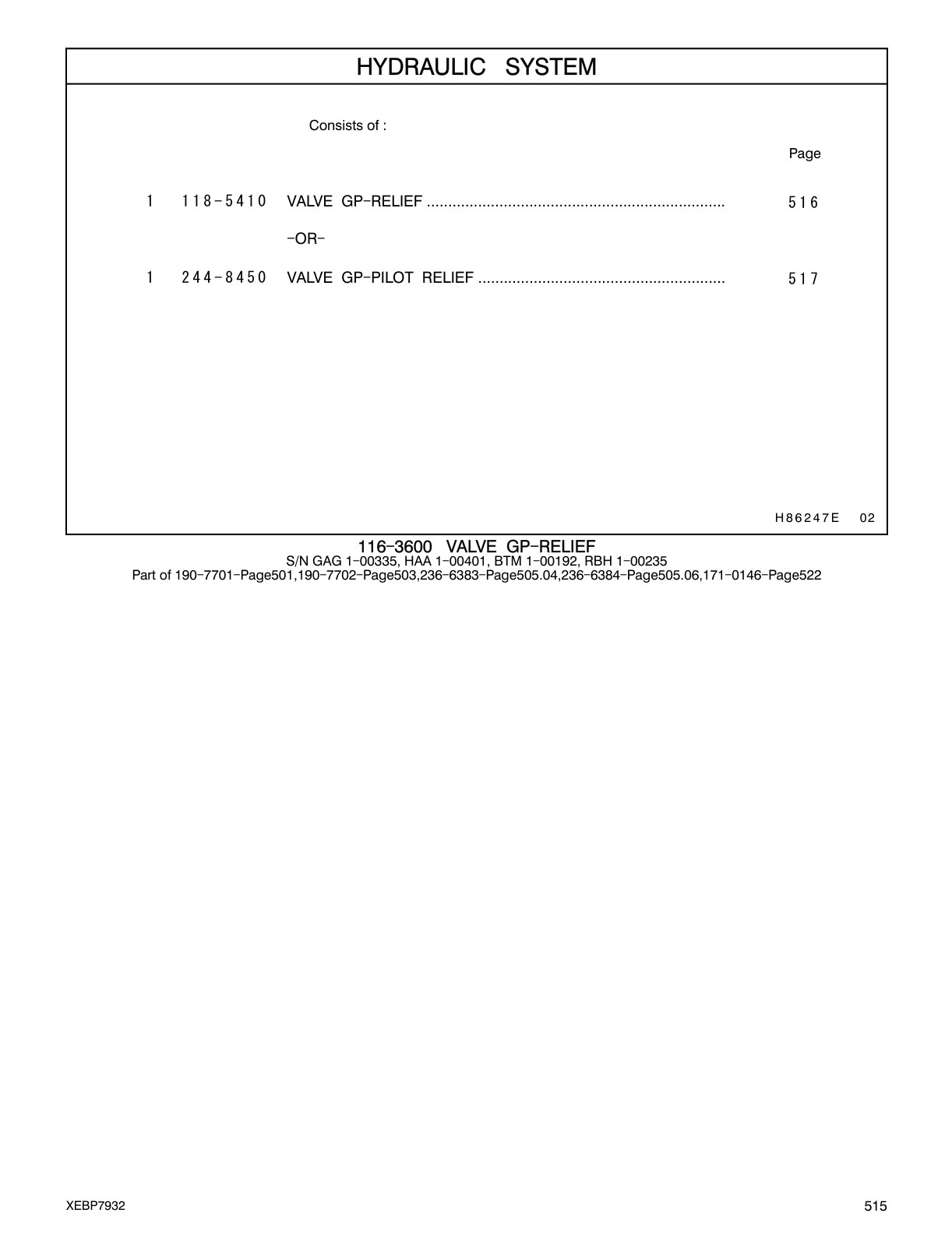 118-5410 - VALVE GP-RELIEF