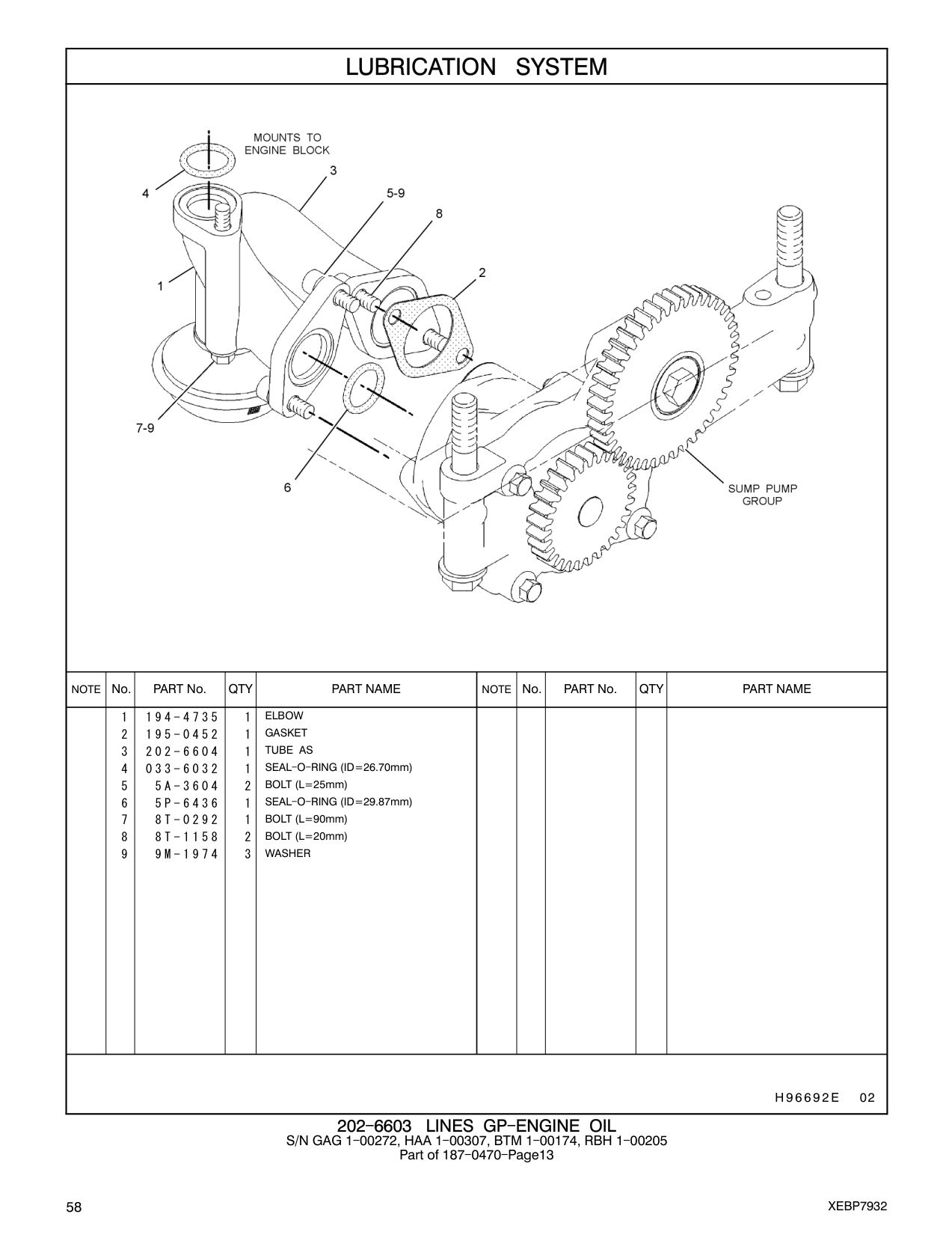 5P-6436 SEAL-O-RING (ID=29.87mm) CAT parts manual diagram