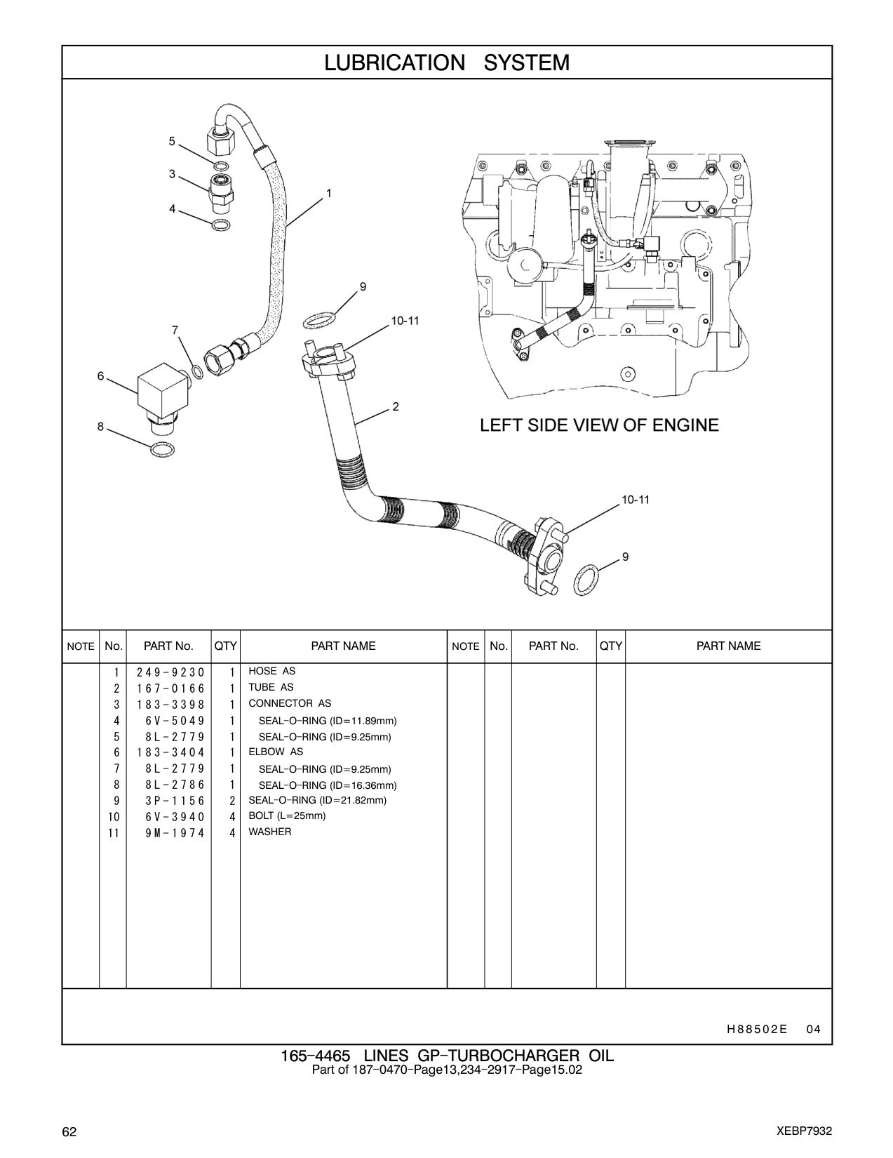 249-9230 HOSE AS CAT parts manual diagram