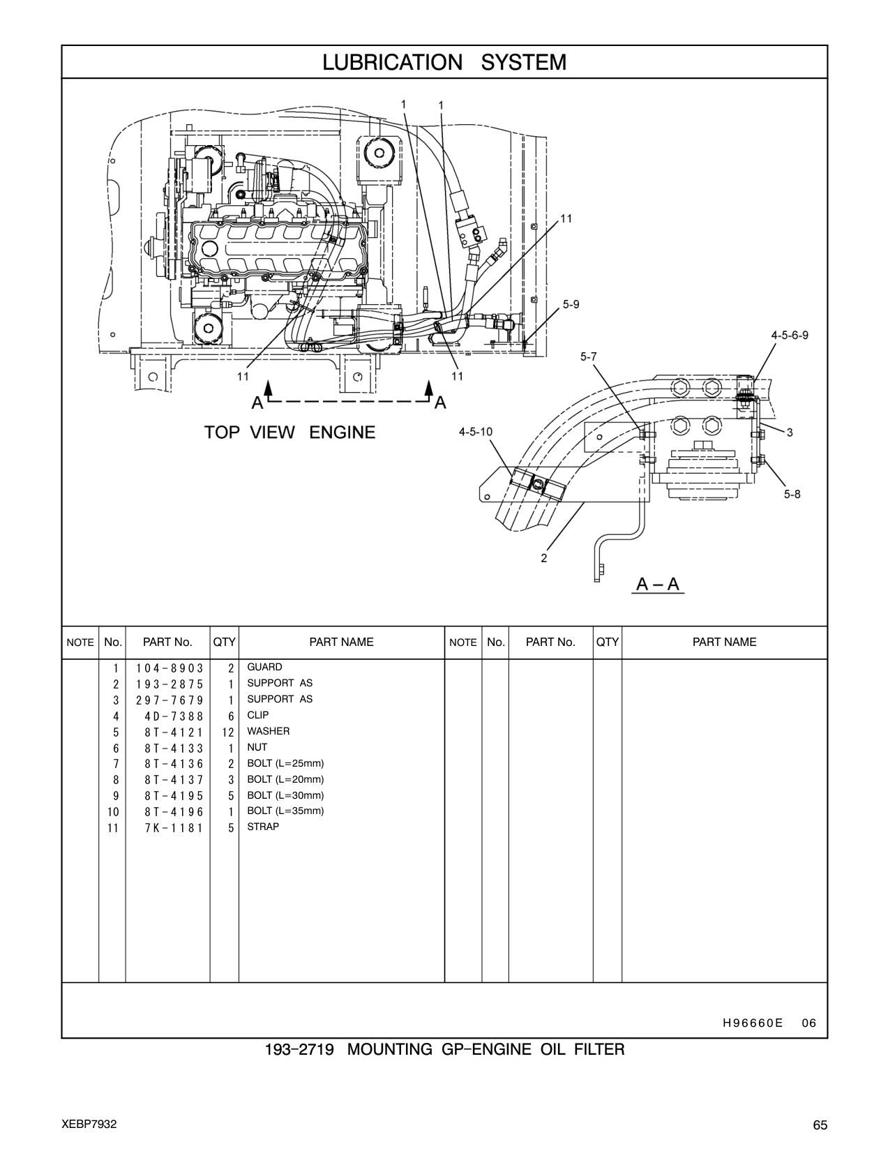 297-7679 SUPPORT AS CAT parts manual diagram