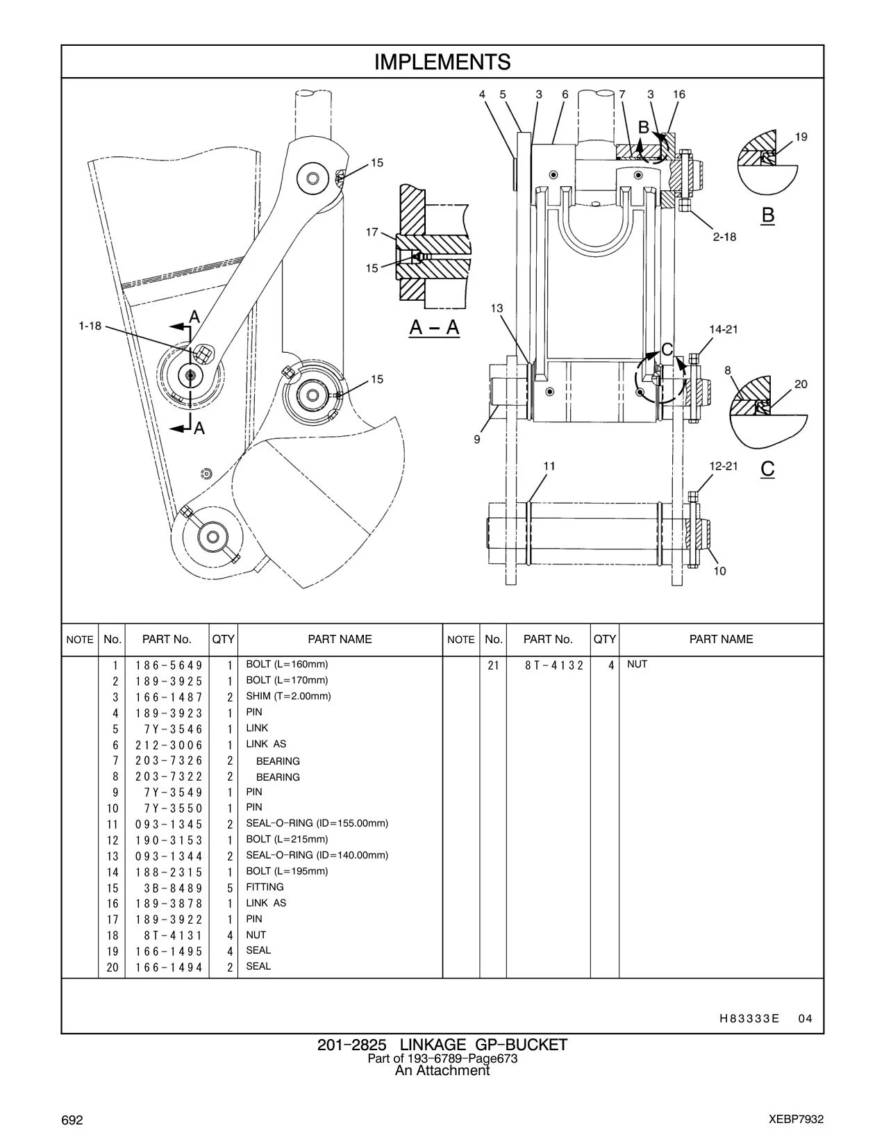 8T-4132 - NUT H 8 3 3 3 3 E 04