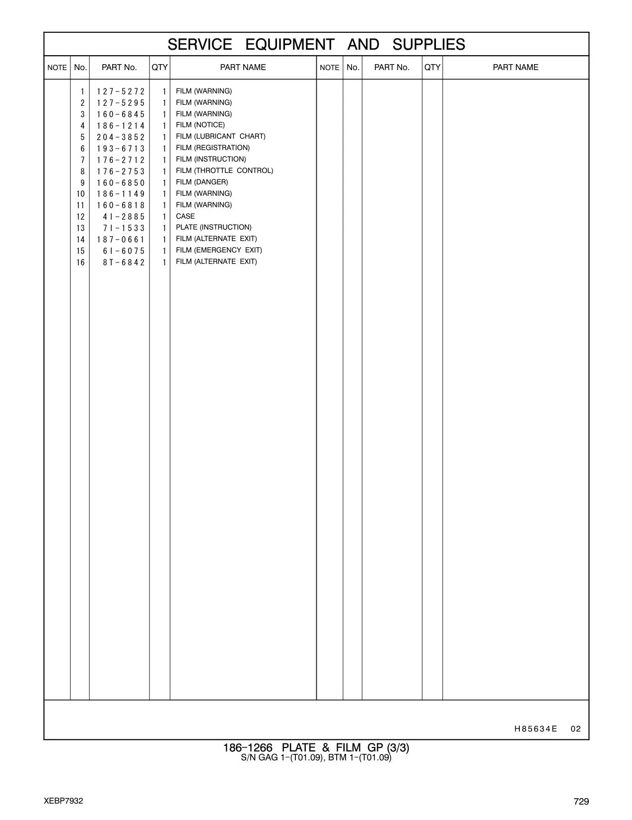 193-6713 FILM (REGISTRATION) CAT parts manual diagram