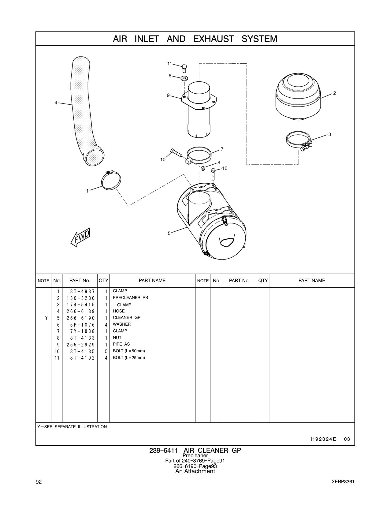 266-6189 HOSE CAT parts manual diagram