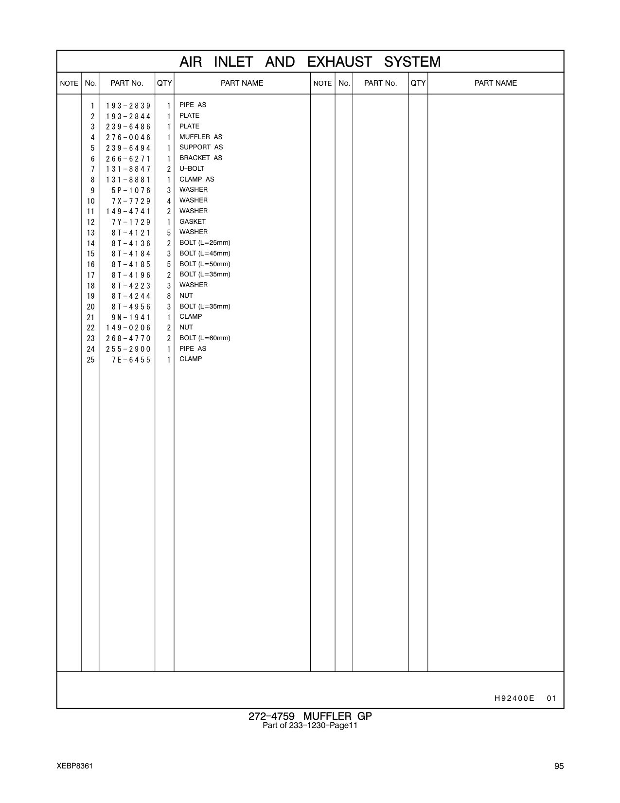 239-6486 PLATE CAT parts manual diagram
