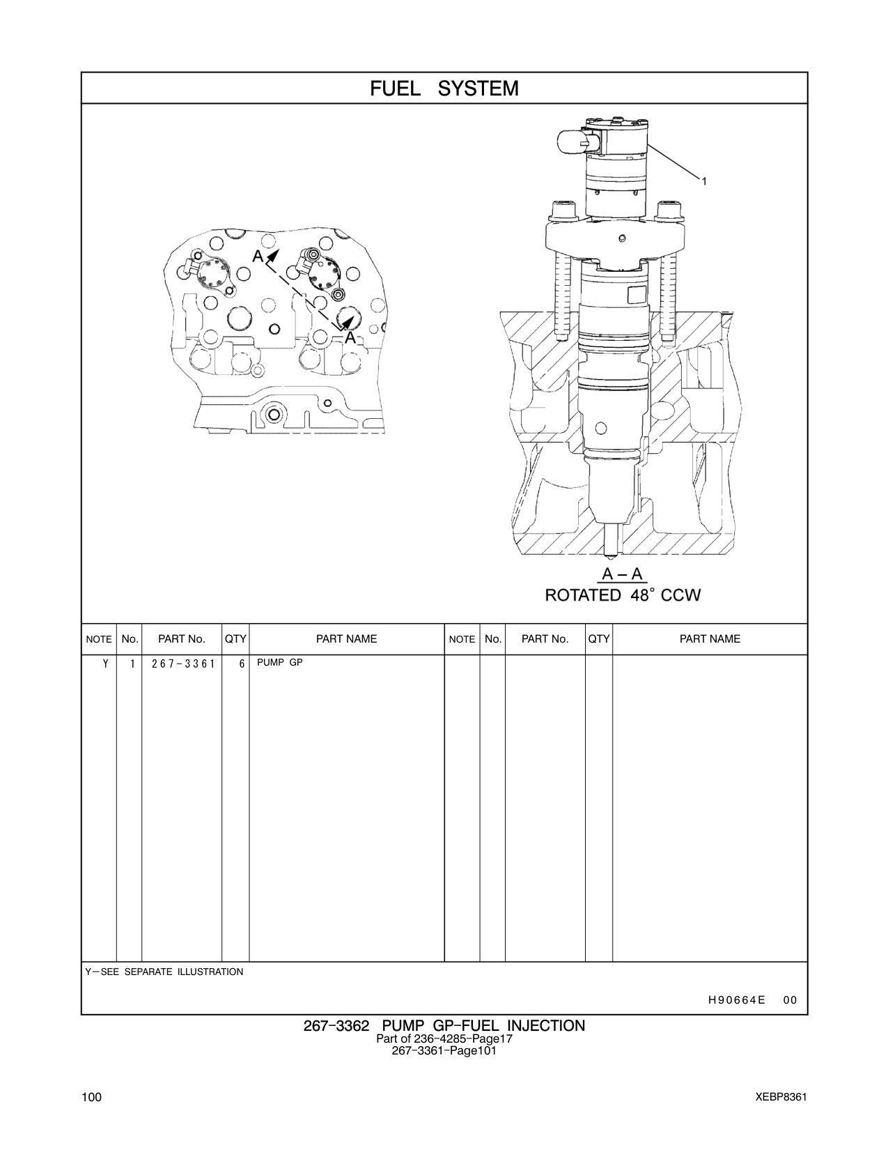 267-3361 PUMP GP CAT parts manual diagram