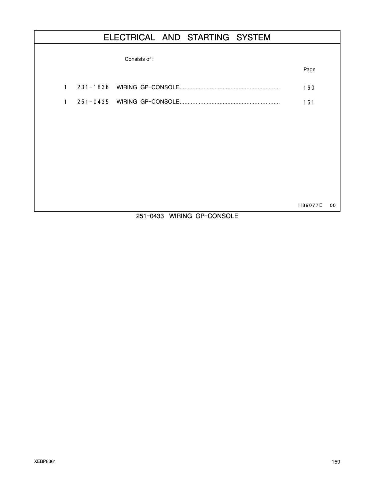 231-1836 - WIRING GP-CONSOLE