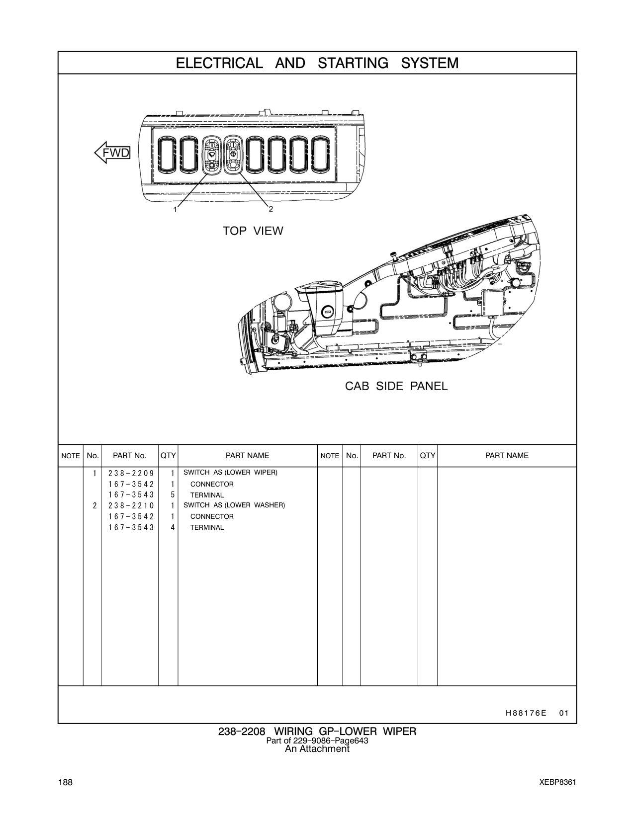 238-2209 - SWITCH AS (LOWER WIPER)