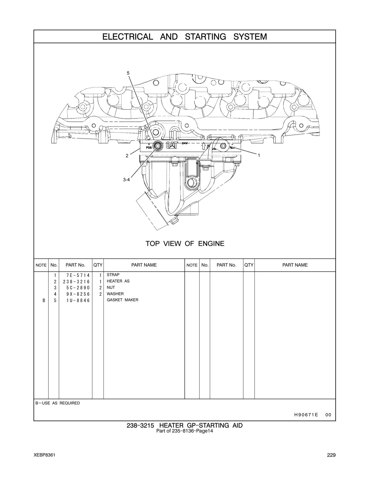 7E-5714 STRAP CAT parts manual diagram