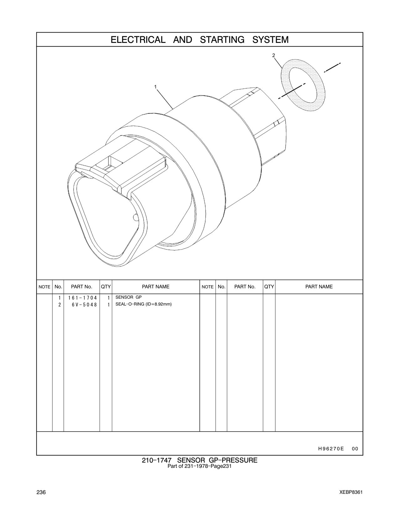 161-1704 - SENSOR GP