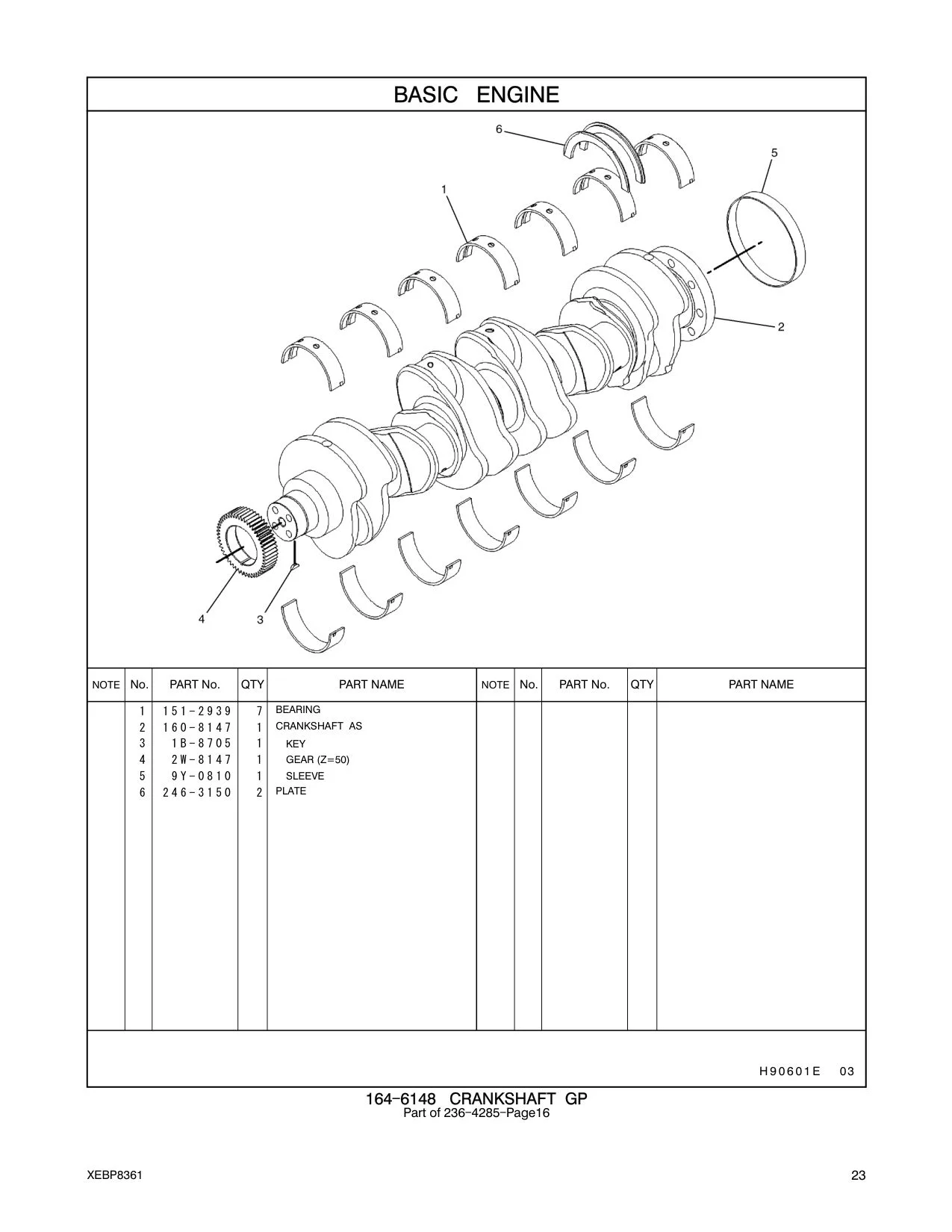 2W-8147 - GEAR (Z=50)
