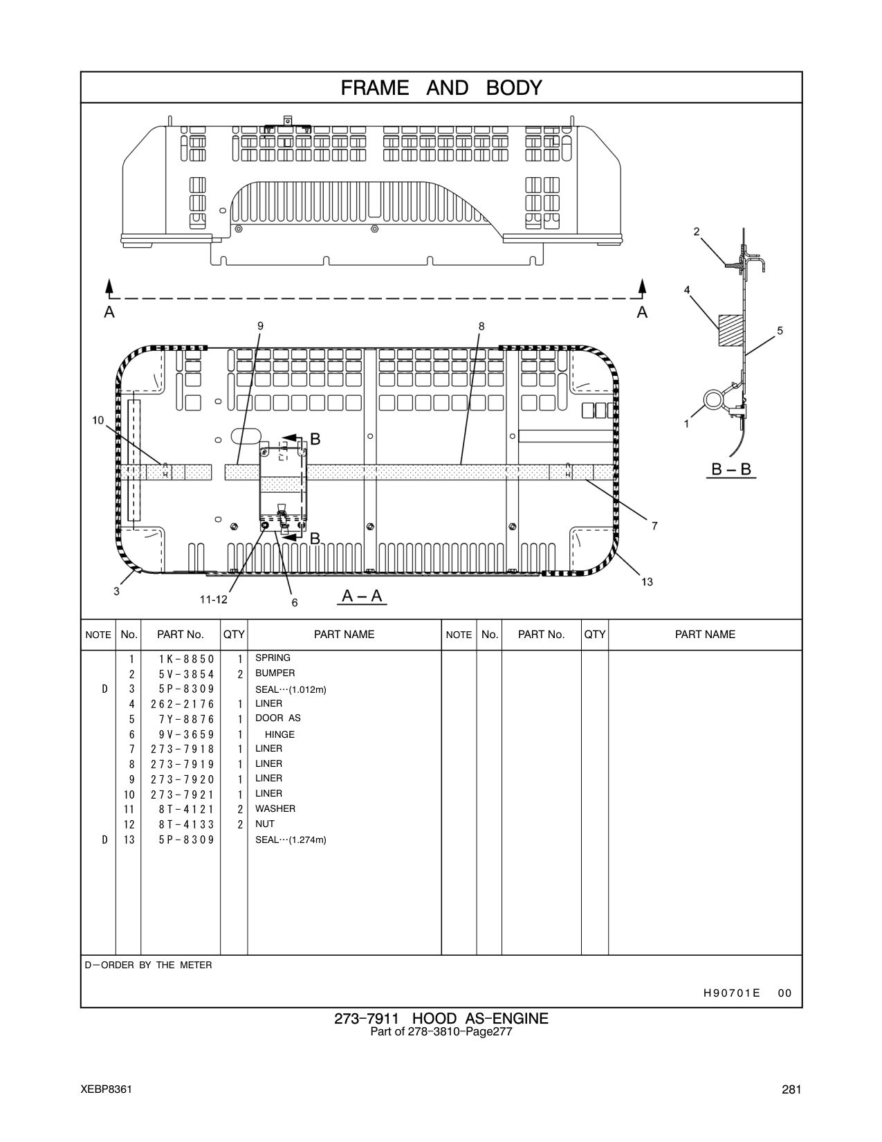 5V-3854 BUMPER CAT parts manual diagram