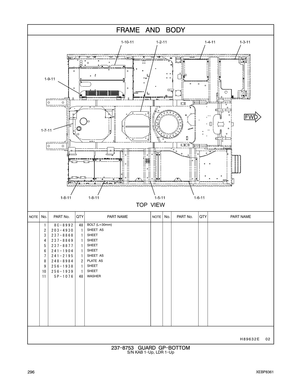 248-8984 PLATE AS CAT parts manual diagram