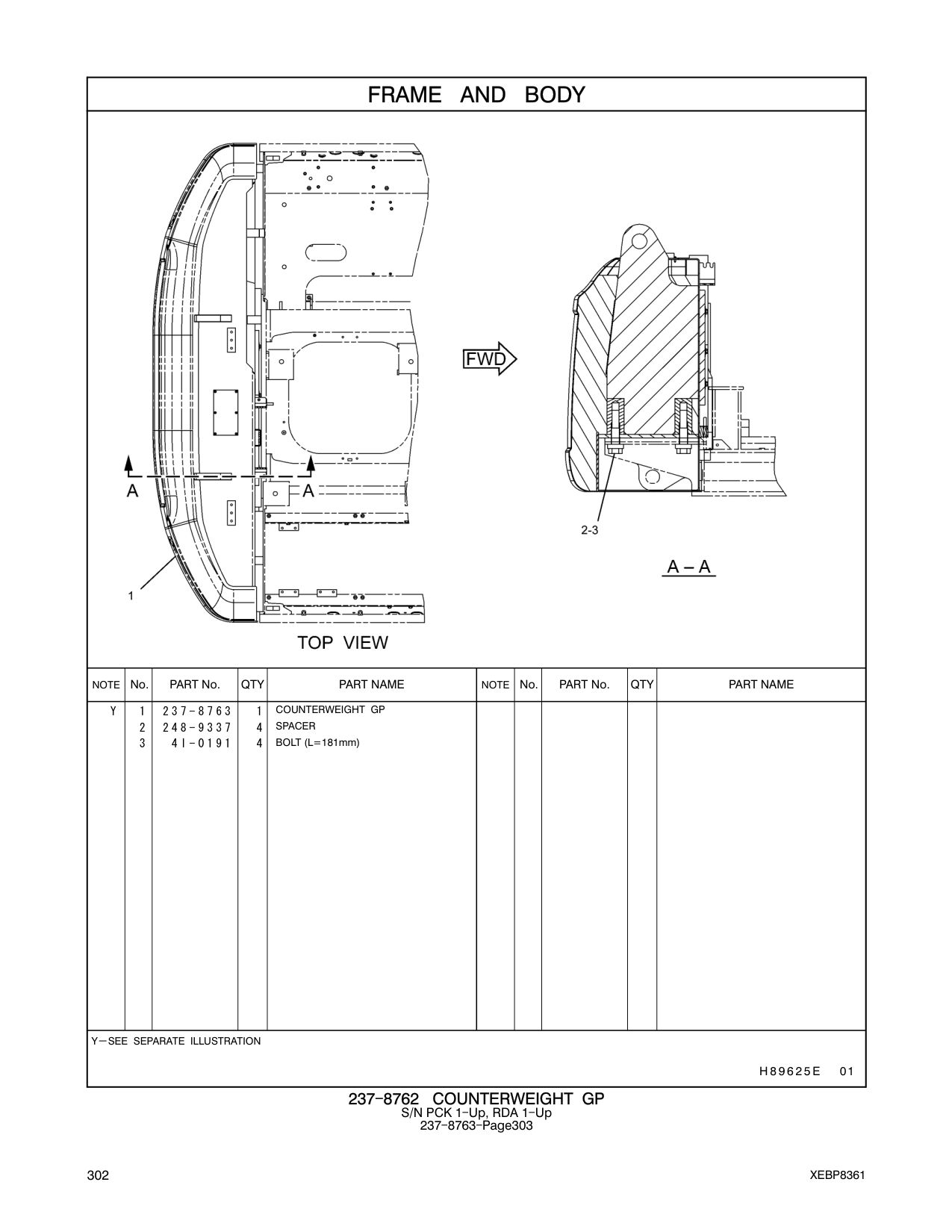 237-8763 - COUNTERWEIGHT GP