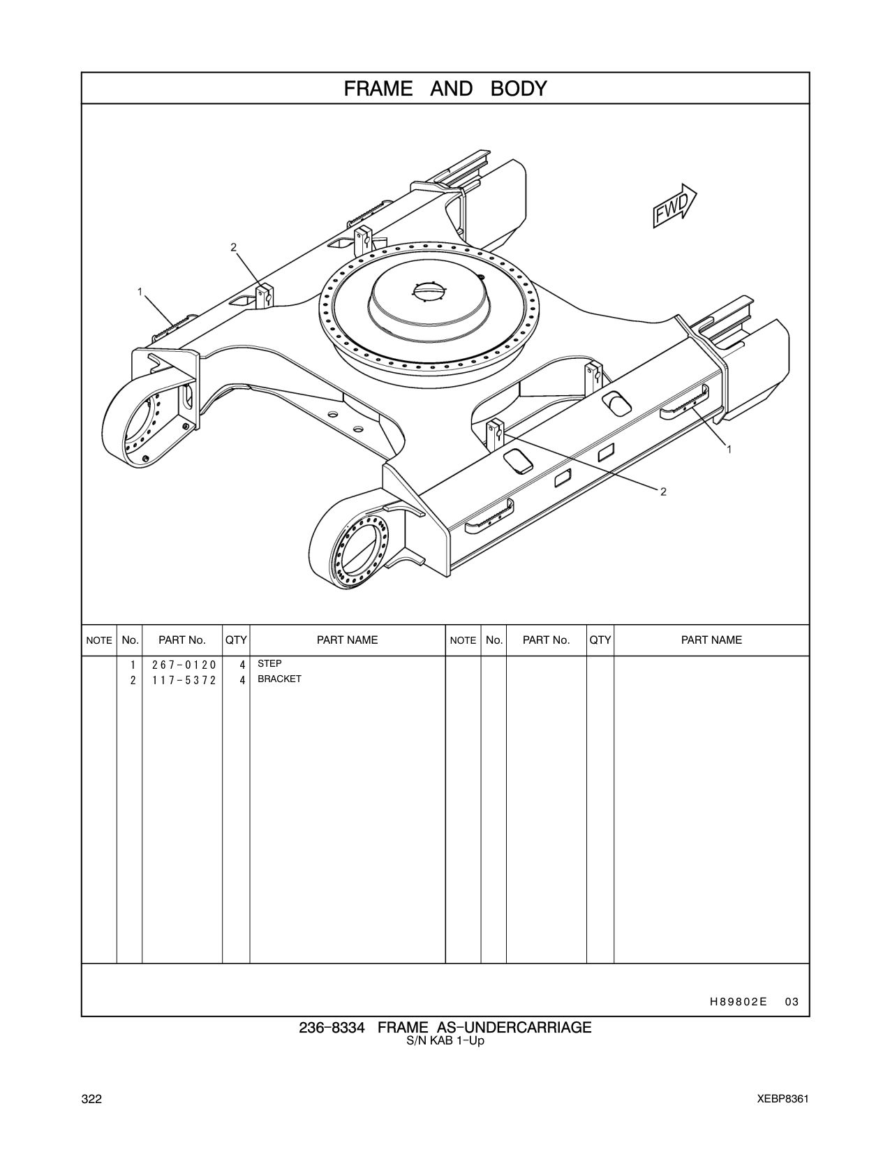 267-0120 STEP CAT parts manual diagram