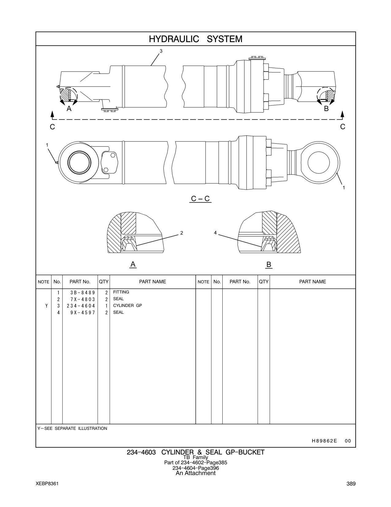 234-4604 CYLINDER GP CAT parts manual diagram
