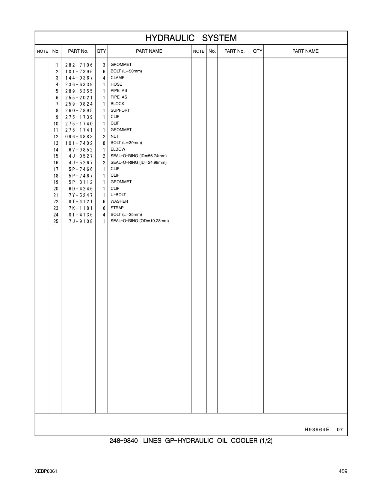 259-0824 BLOCK CAT parts manual diagram