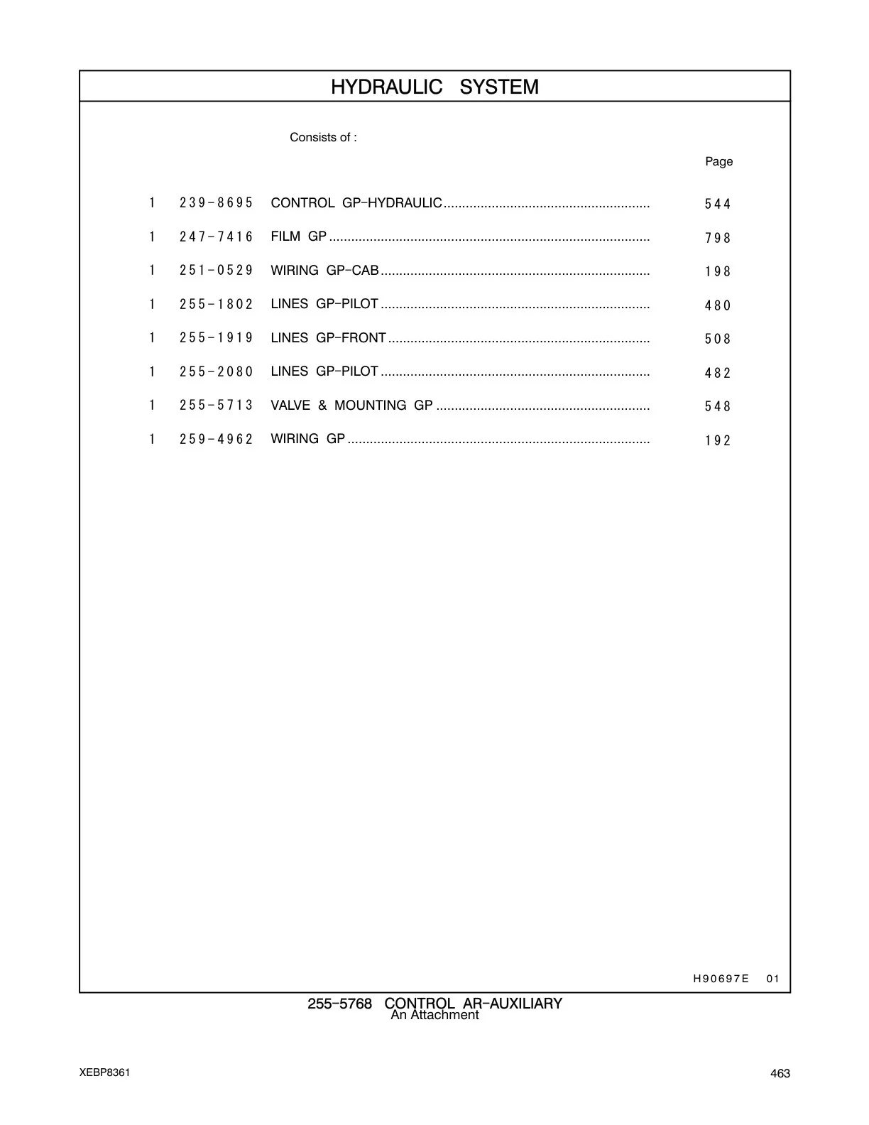 1251-0529 - WIRING GP - CAB.........................................................................