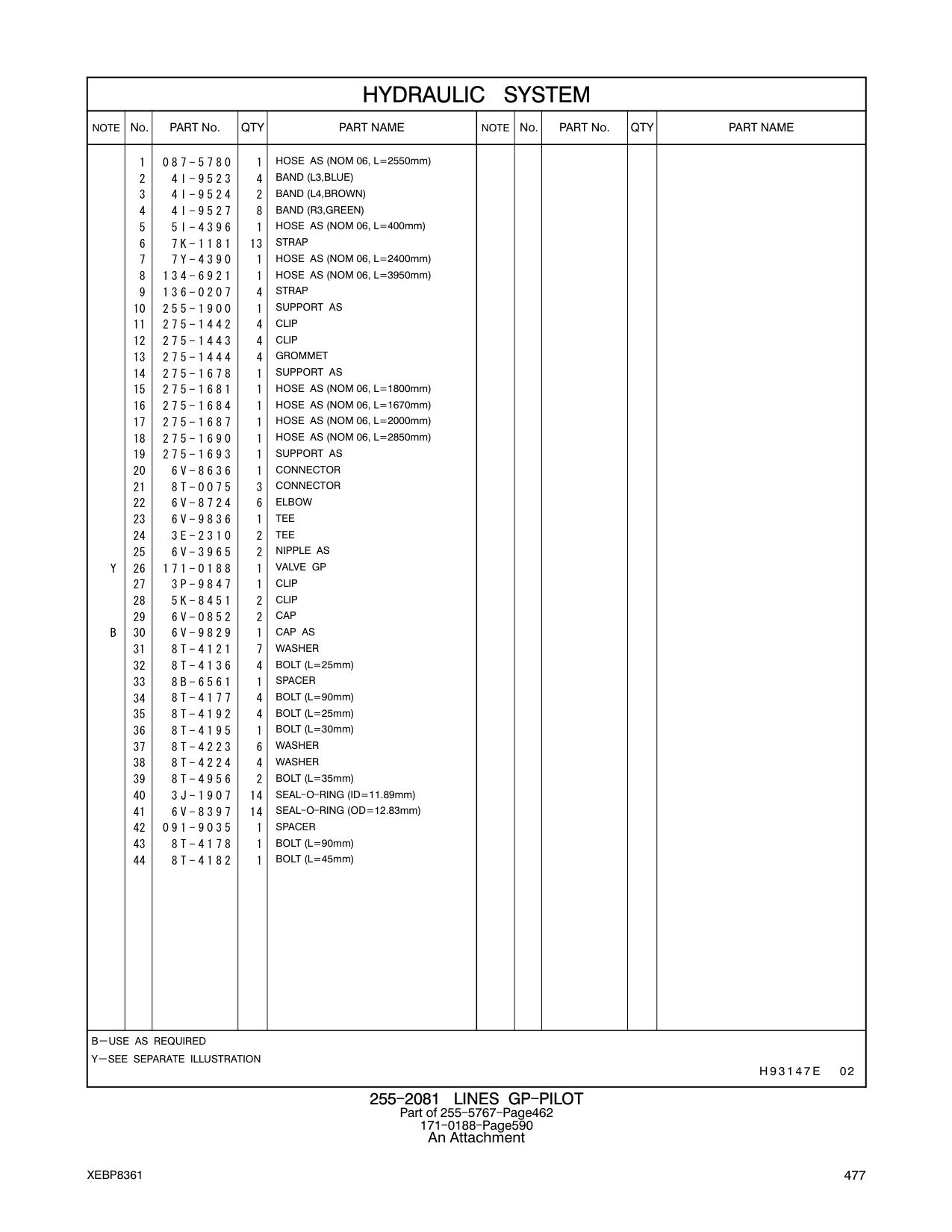 255-1900 SUPPORT AS CAT parts manual diagram