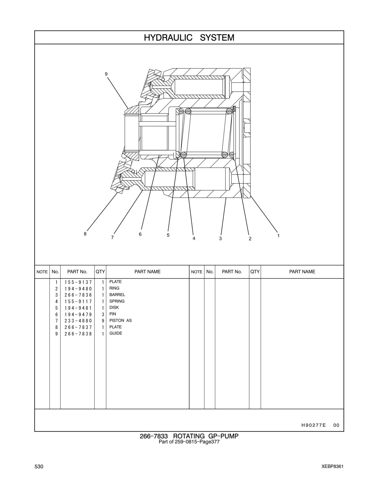 194-9481 DISC-THRUST CAT parts manual diagram