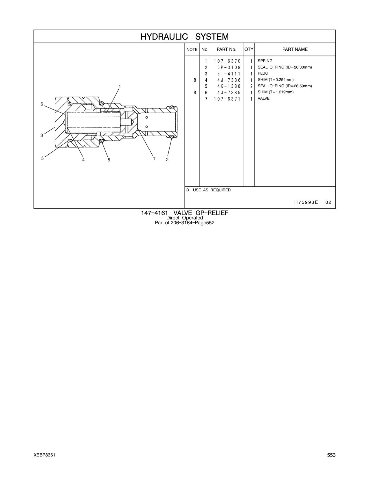 107-6371 - VALVE H 7 5 9 9 3 E 02