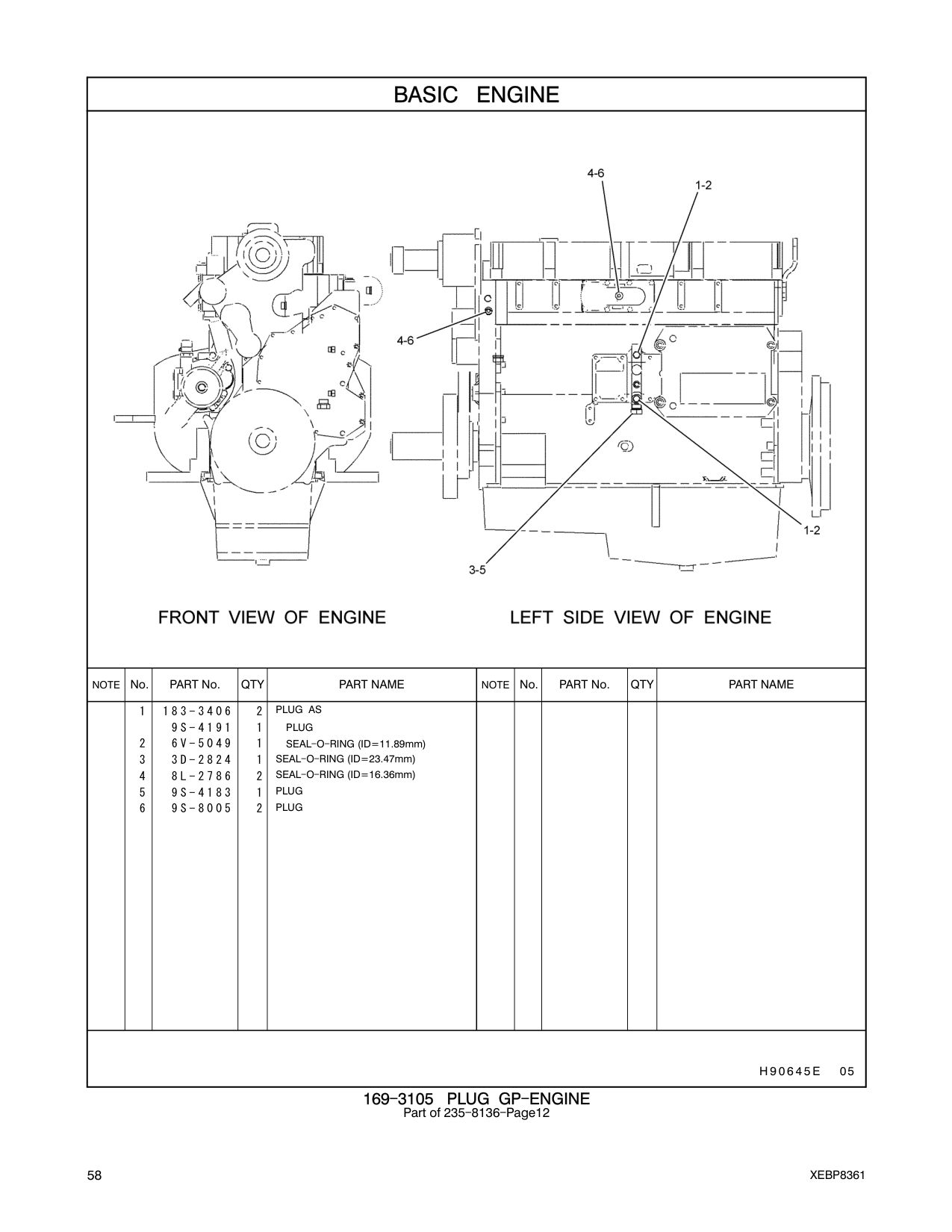 183-3406 PLUG AS CAT parts manual diagram