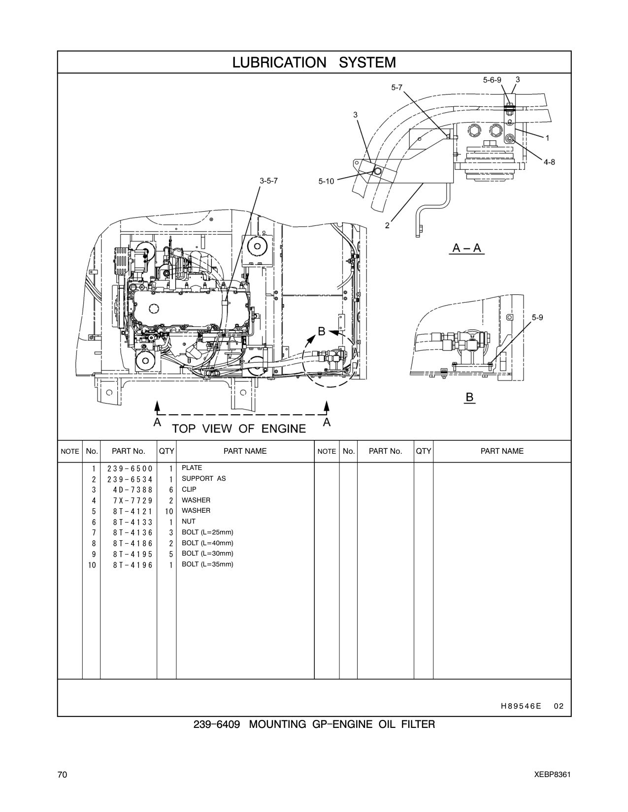 239-6500 PLATE CAT parts manual diagram