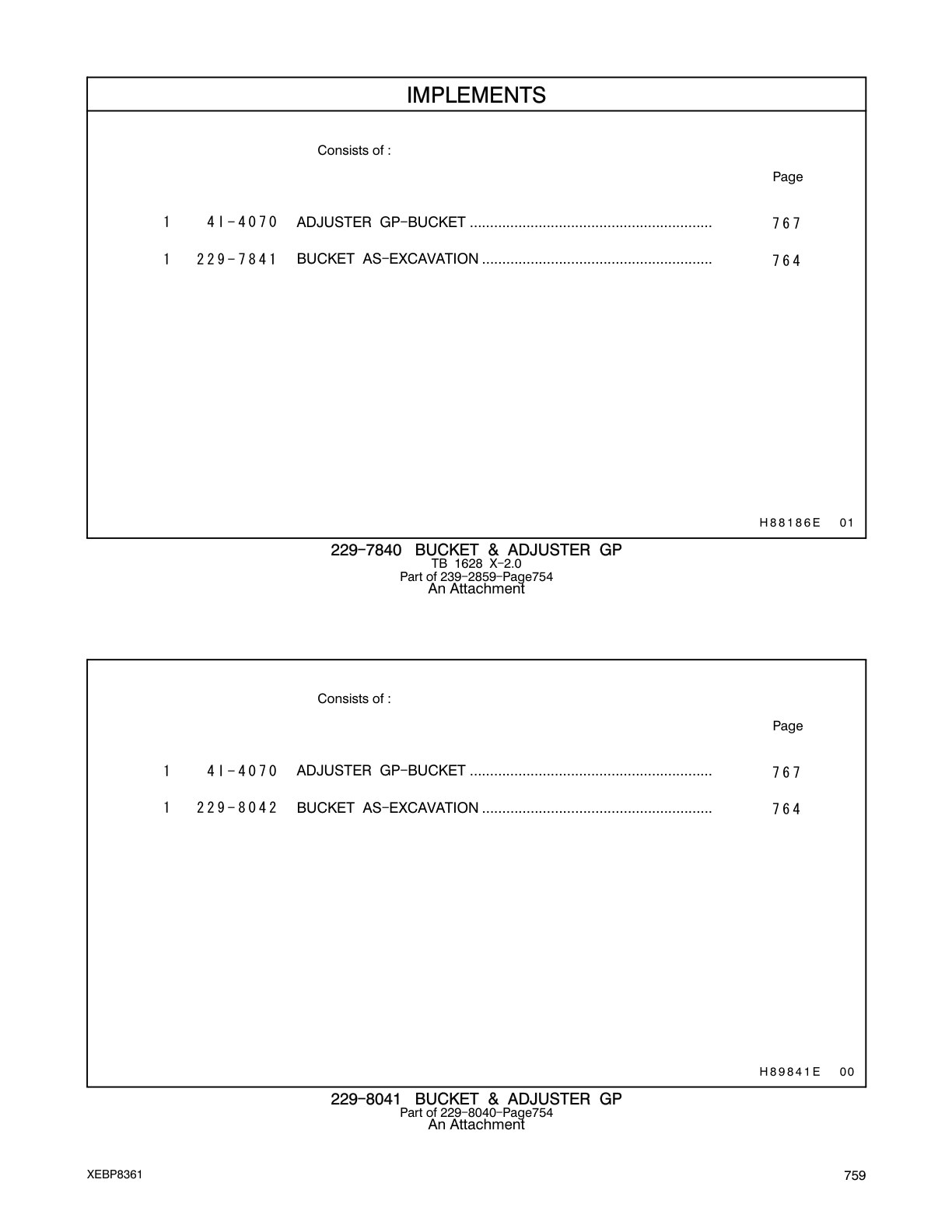 4I-4070 ADJUSTER GP-BUCKET CAT parts manual diagram