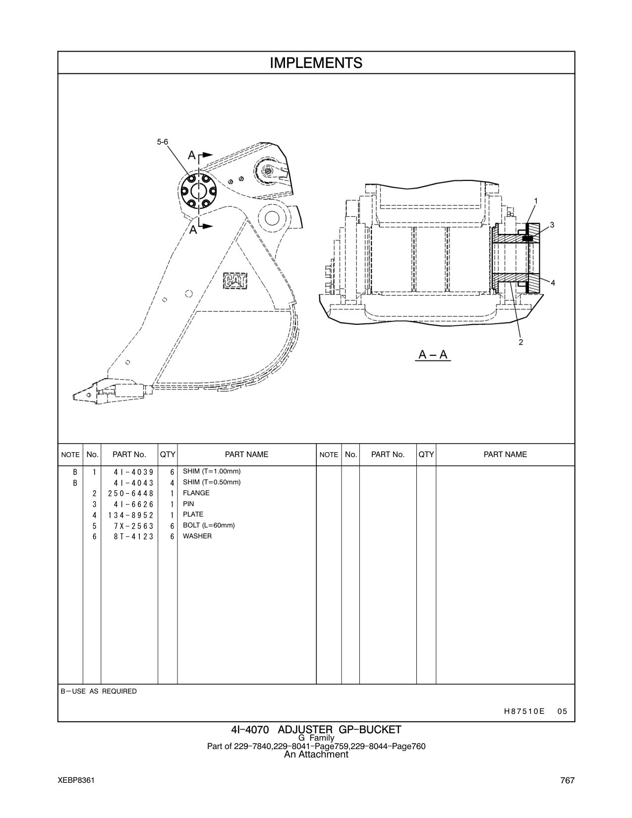 134-8952 PLATE CAT parts manual diagram