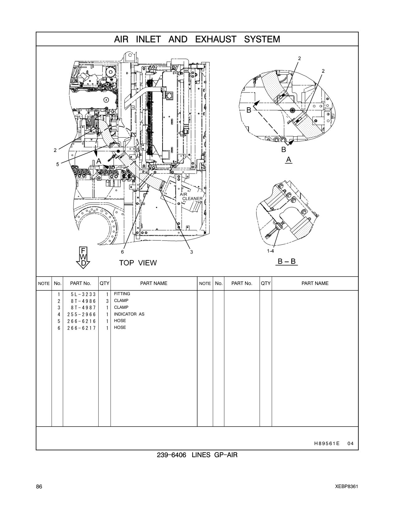 266-6216 HOSE CAT parts manual diagram