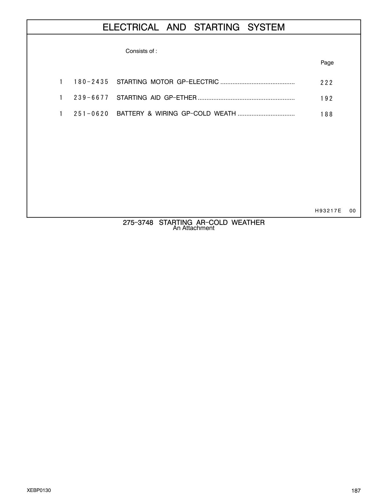 180-2435 - STARTING MOTOR GP - ELECTRIC ...........................................