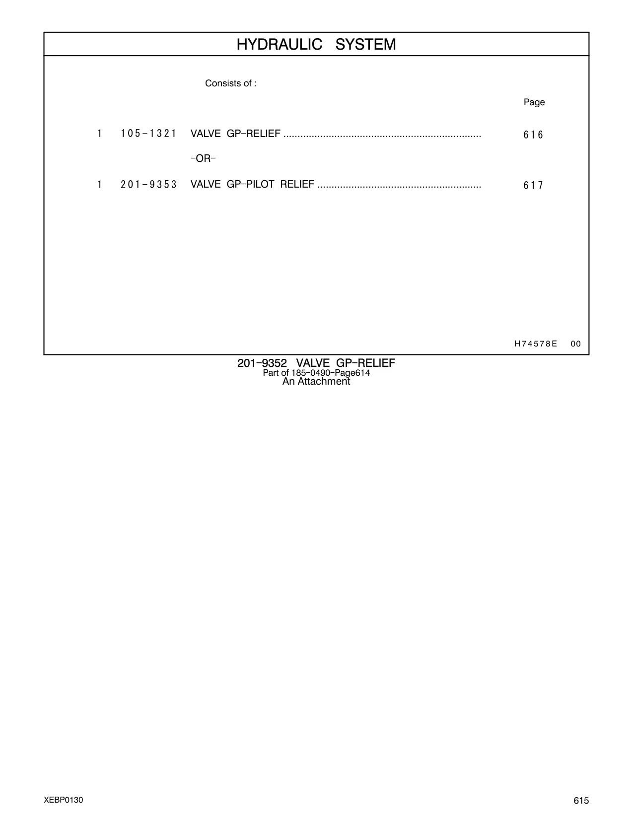 105-1321 VALVE GP - RELIEF ...................................................................... - OR - CAT parts diagram