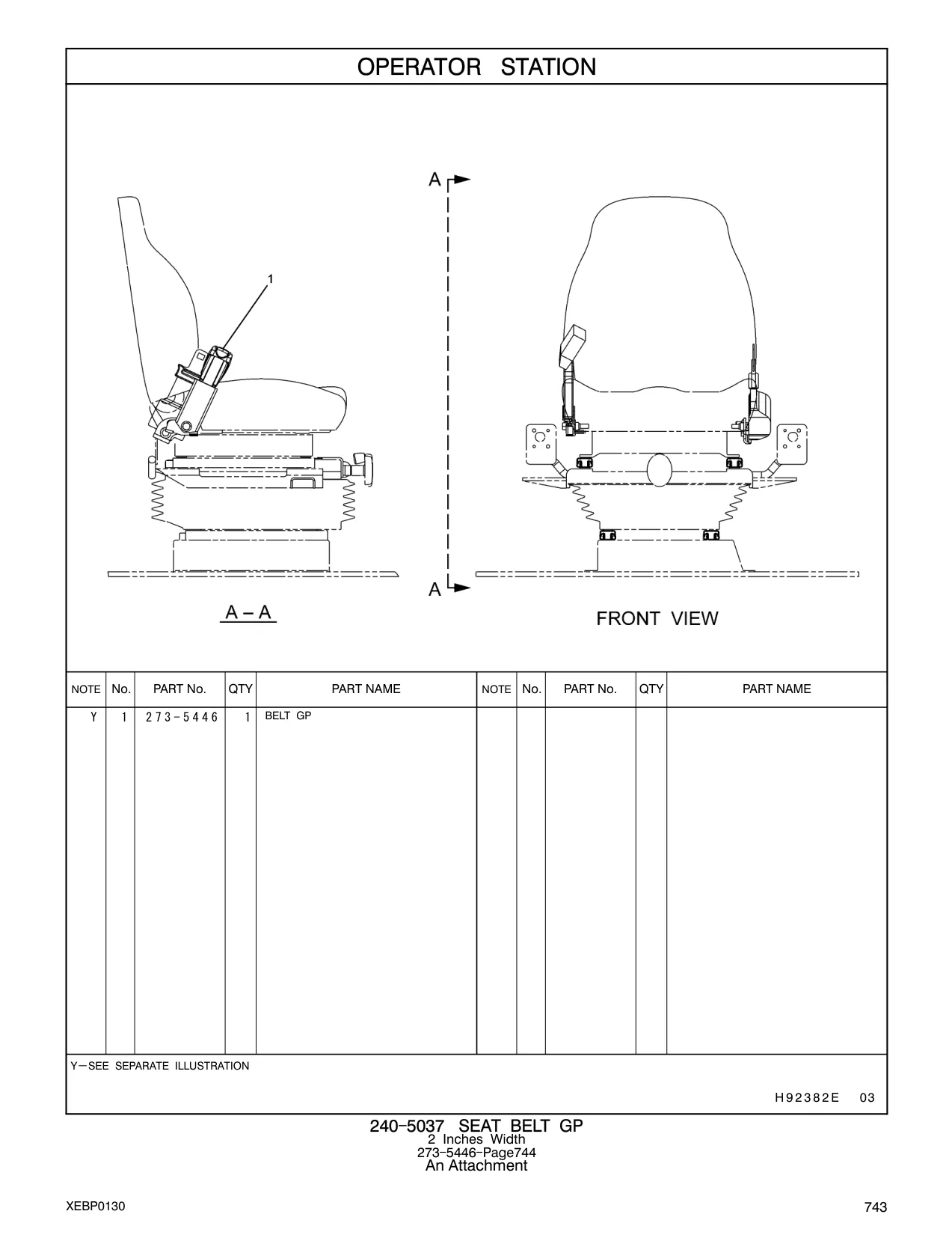 273-5446 - BELT GP