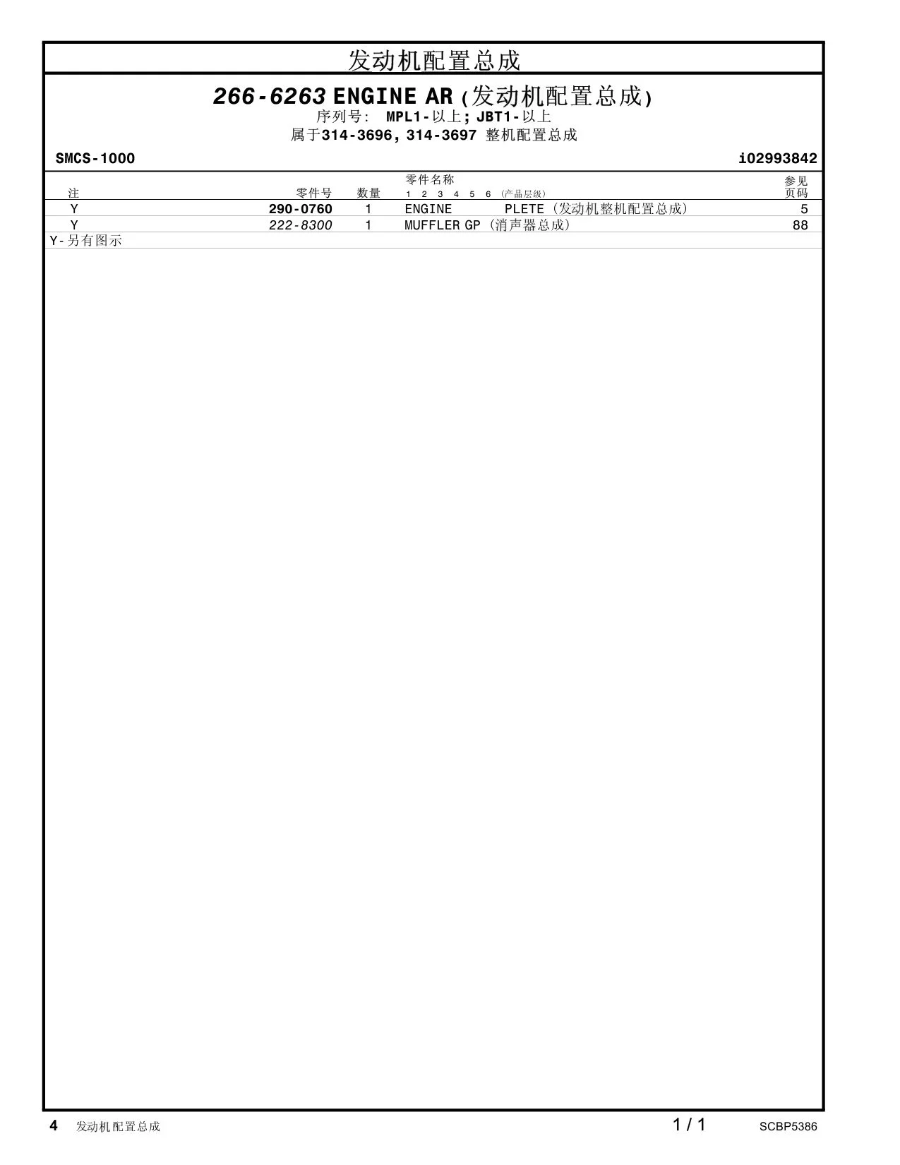 290-0760 - ENGINE PLETE