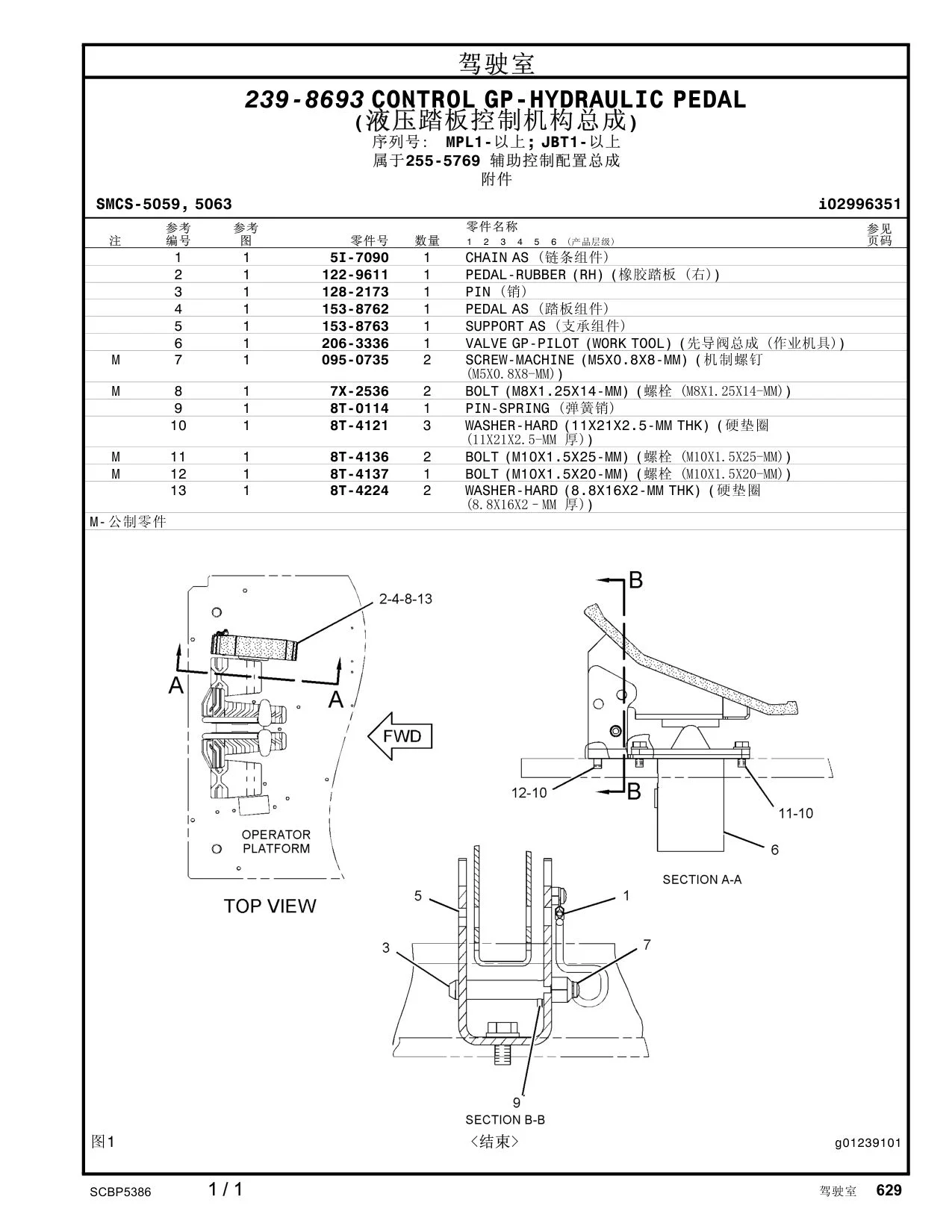 7X-2536 - BOLT (M8X1.25X14-MM)