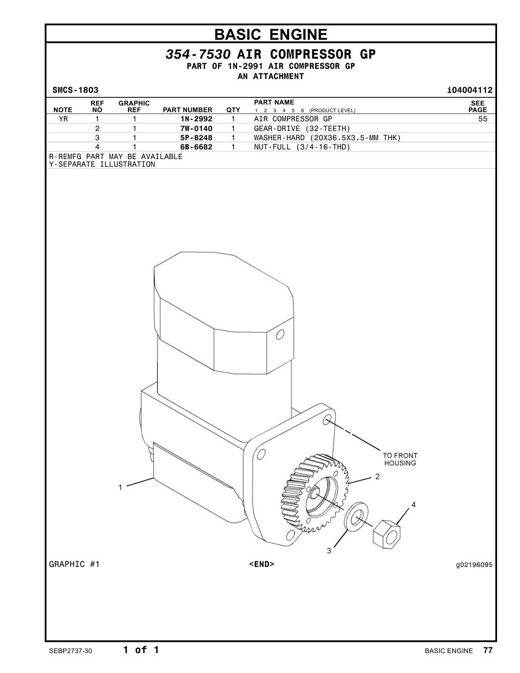 1N-2992 - AIR COMPRESSOR GP