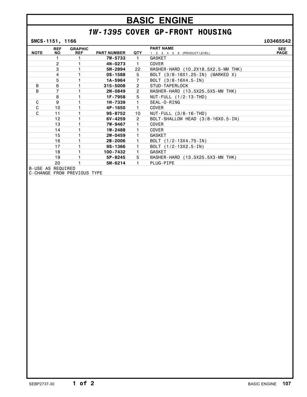 100-7432 GASKET CAT parts manual diagram