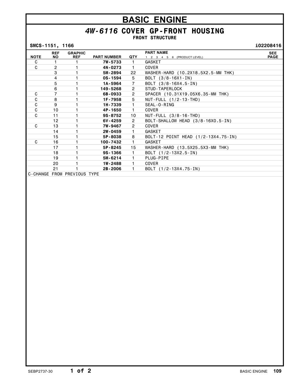 149-5268 STUD-TAPERLOCK CAT parts manual diagram