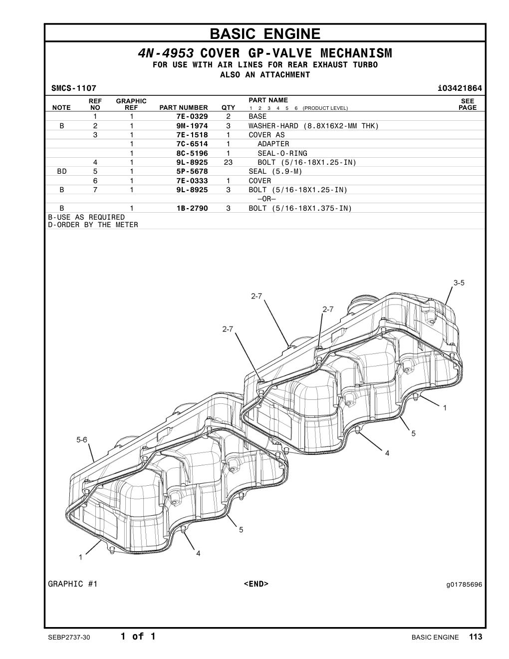 7E-1518 COVER AS CAT parts manual diagram
