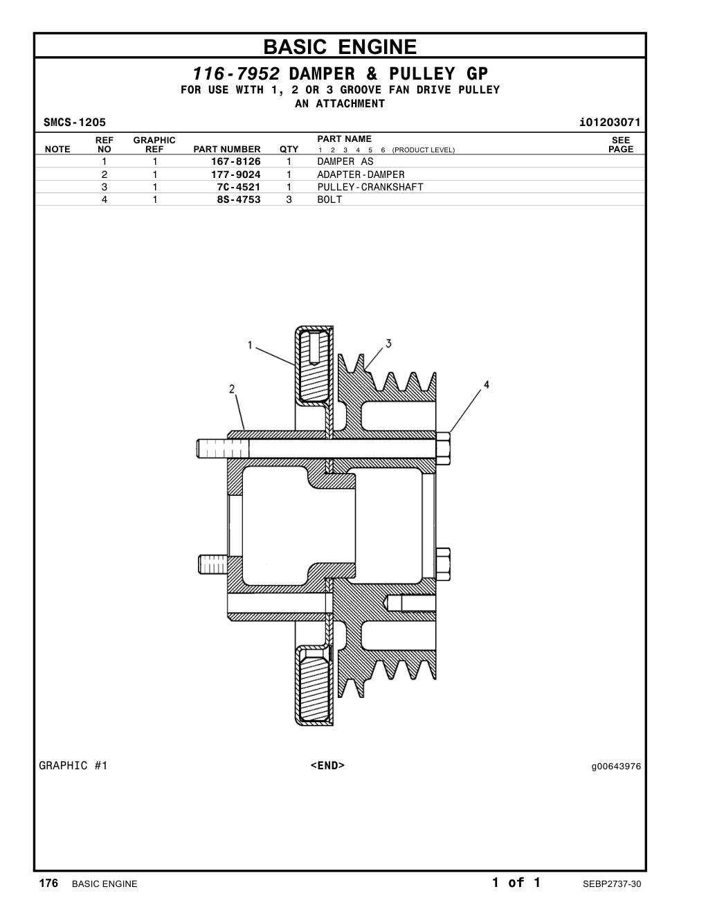 167-8126 DAMPER AS CAT parts manual diagram