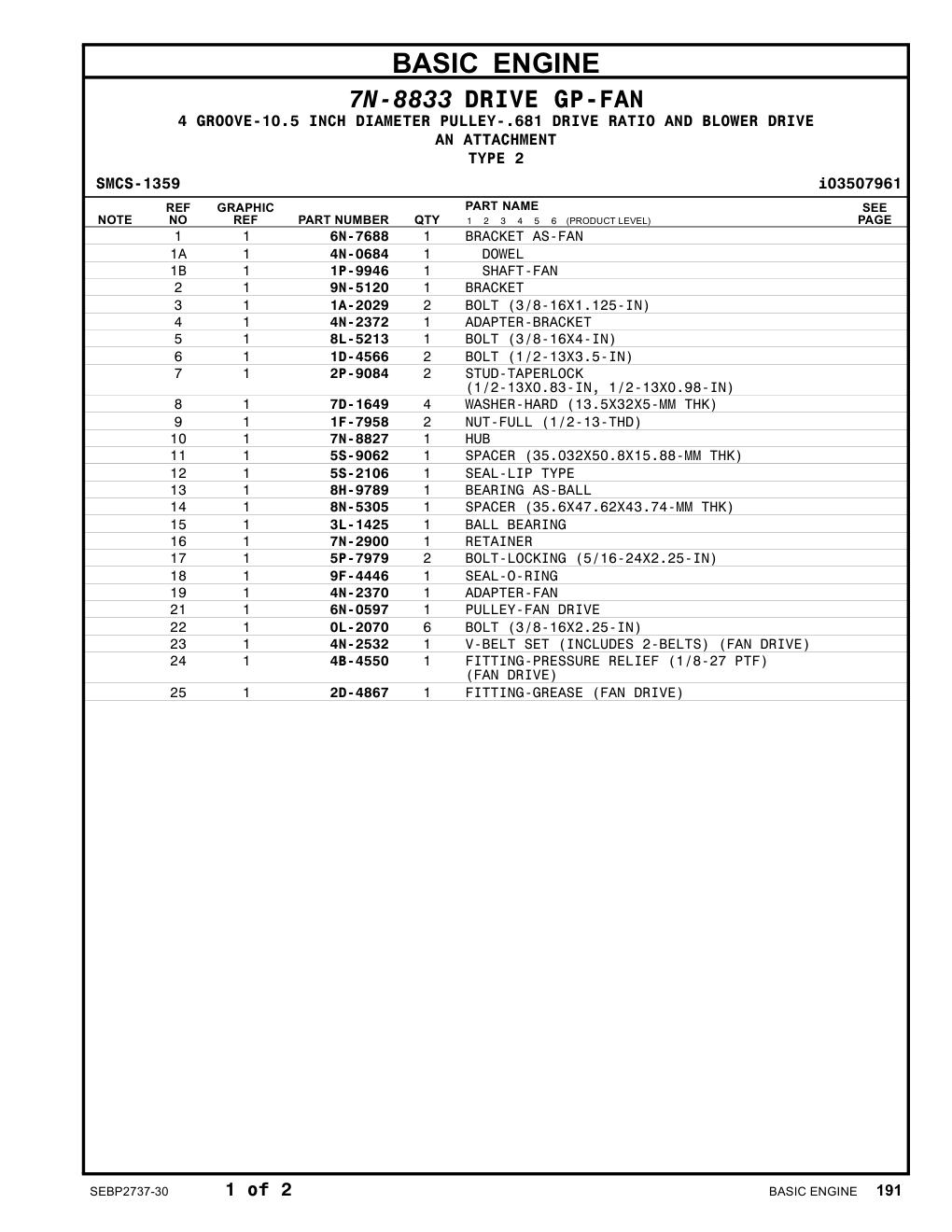 5P-7979 BOLT-LOCKING (5/16-24X2.25-IN) CAT parts manual diagram