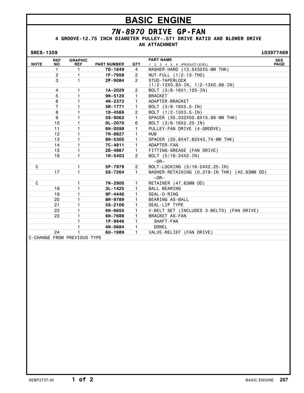 6U-1989 VALVE-RELIEF CAT parts manual diagram